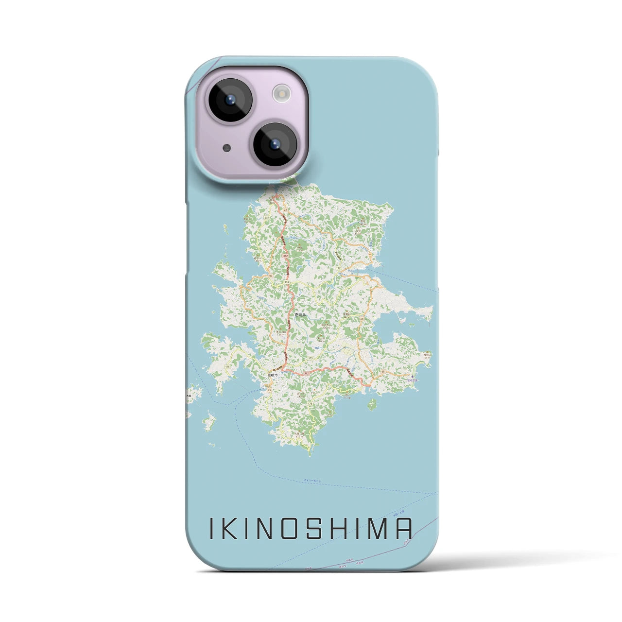 【壱岐島（長崎県）】地図柄iPhoneケース（バックカバータイプ）