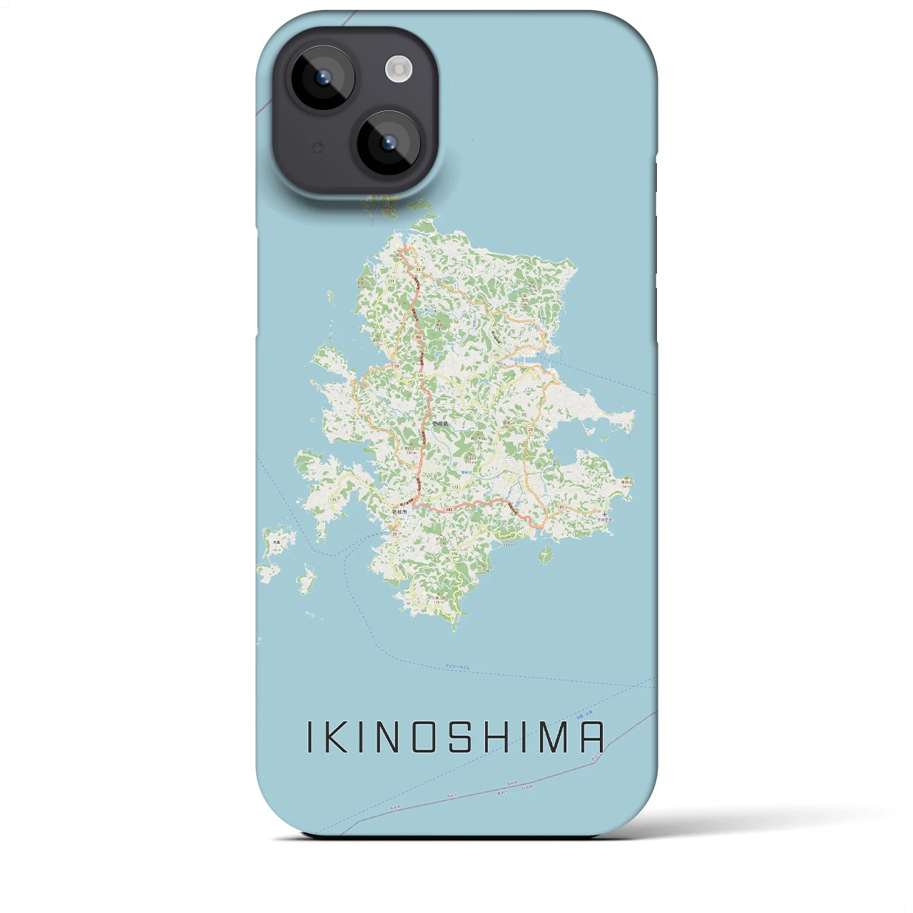 【壱岐島（長崎県）】地図柄iPhoneケース（バックカバータイプ）