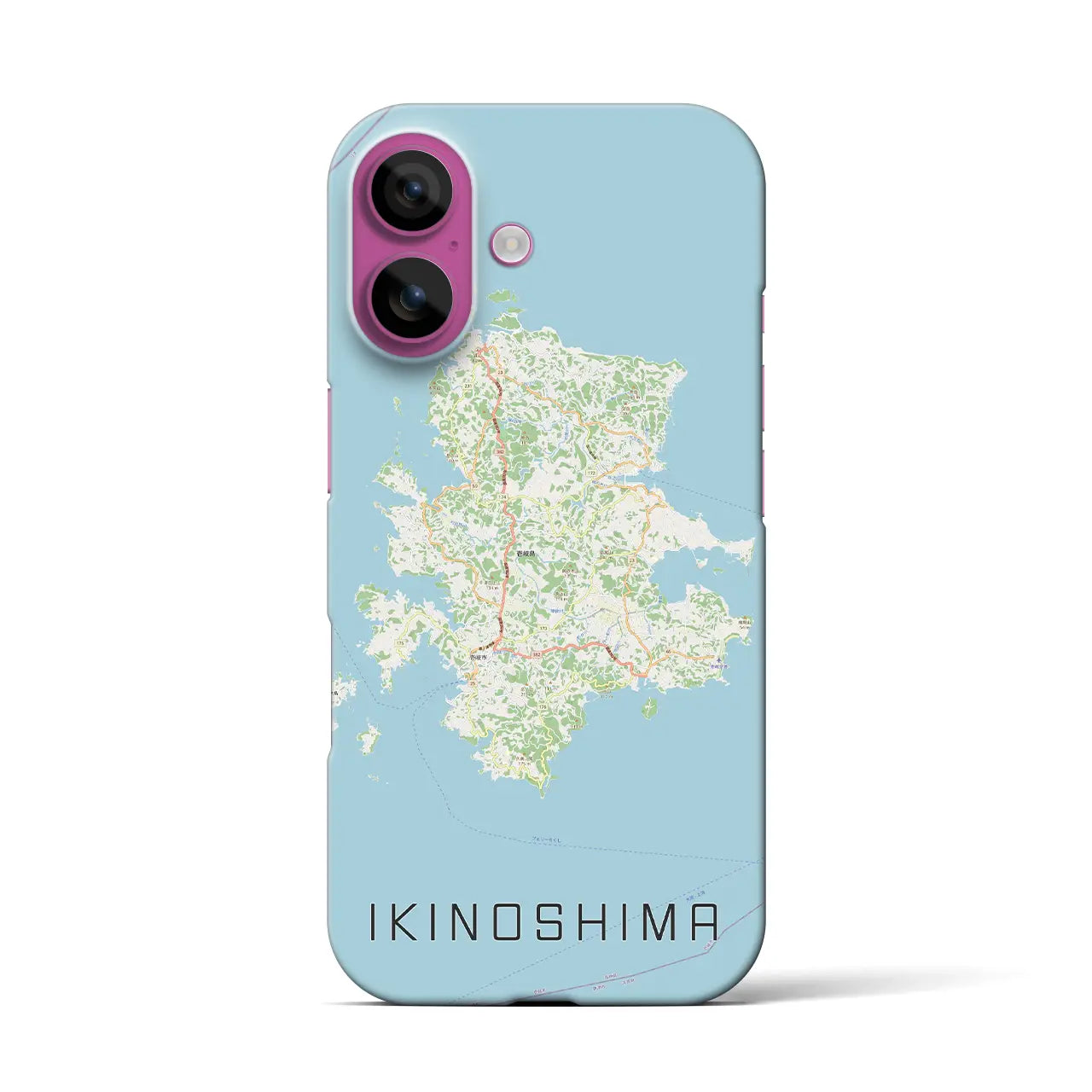 【壱岐島（長崎県）】地図柄iPhoneケース（バックカバータイプ）