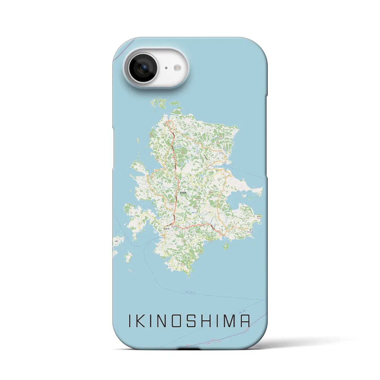 【壱岐島（長崎県）】地図柄iPhoneケース（バックカバータイプ）