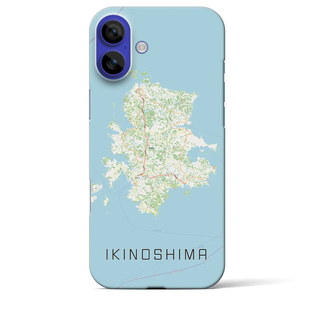 【壱岐島（長崎県）】地図柄iPhoneケース（バックカバータイプ）ナチュラル・iPhone 16 Pro Max 用