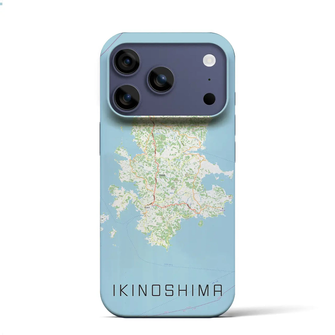 【壱岐島（長崎県）】地図柄iPhoneケース（バックカバータイプ）ナチュラル・iPhone 17 Pro Max 用
