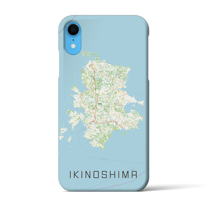 【壱岐島（長崎県）】地図柄iPhoneケース（バックカバータイプ）