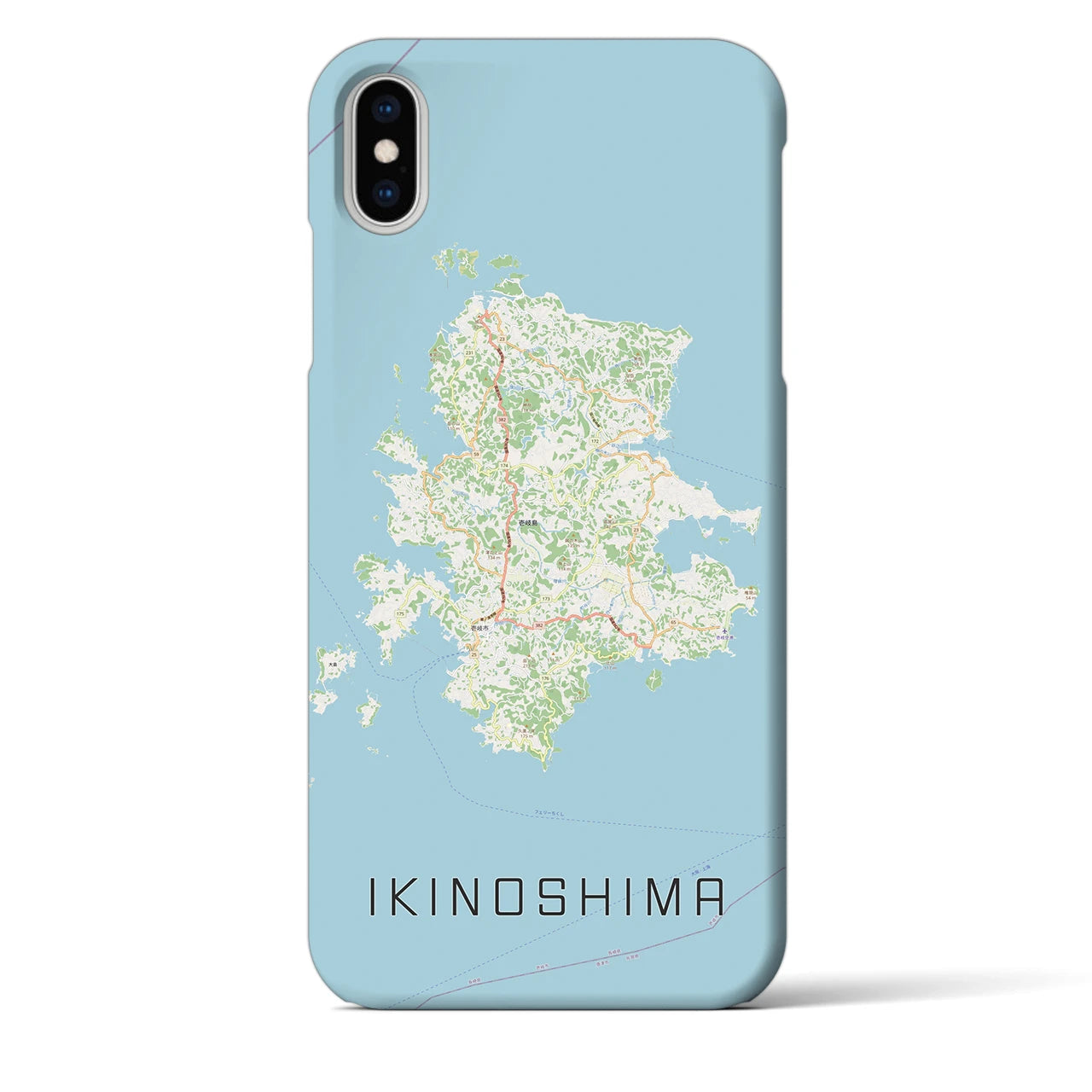 【壱岐島（長崎県）】地図柄iPhoneケース（バックカバータイプ）