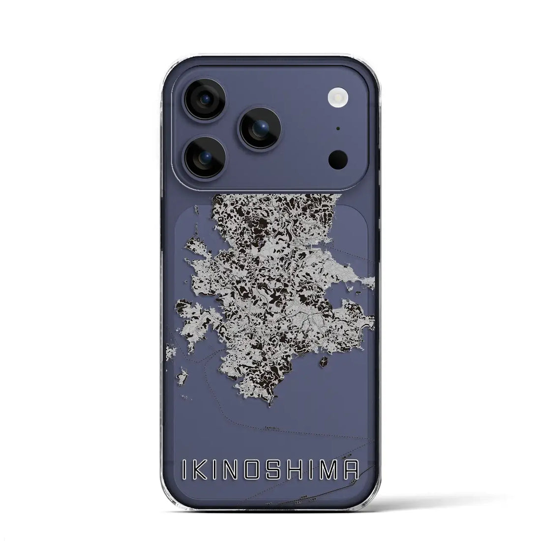 【壱岐島（長崎県）】地図柄iPhoneケース（クリアタイプ）