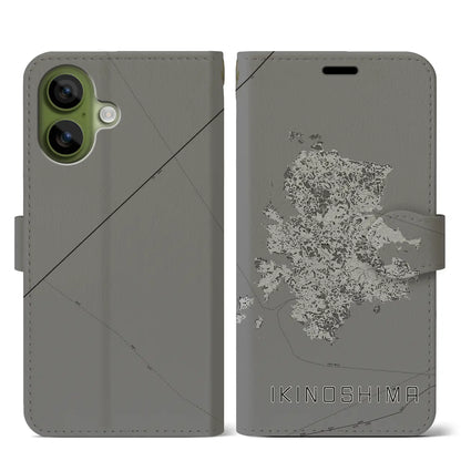 【壱岐島（長崎県）】地図柄iPhoneケース（手帳タイプ）