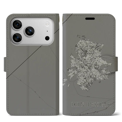 【壱岐島（長崎県）】地図柄iPhoneケース（手帳タイプ）