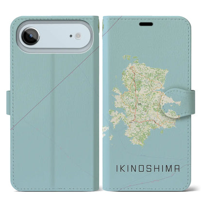 【壱岐島（長崎県）】地図柄iPhoneケース（手帳タイプ）