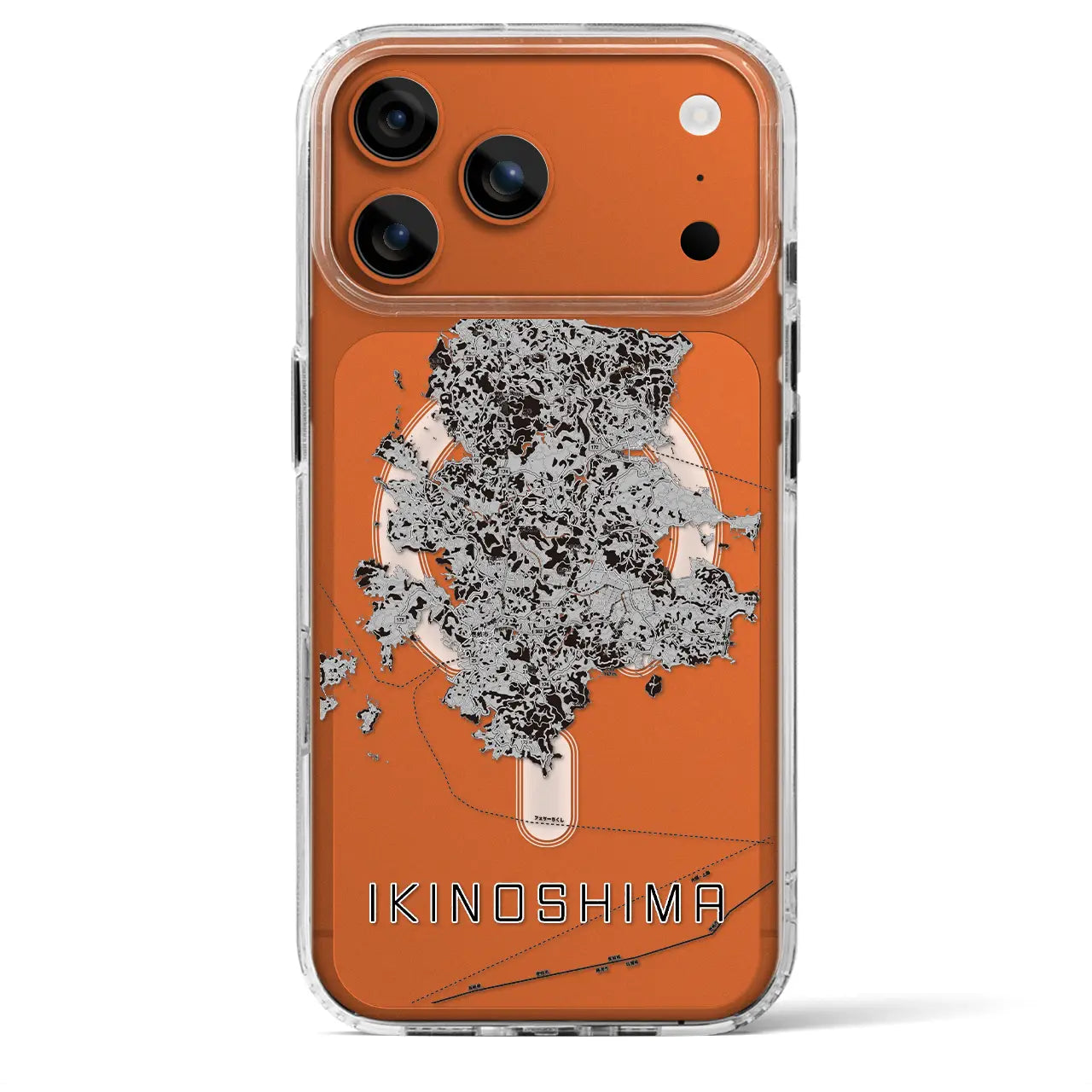 【壱岐島（長崎県）】地図柄iPhoneケース（MagSafeタイプ）