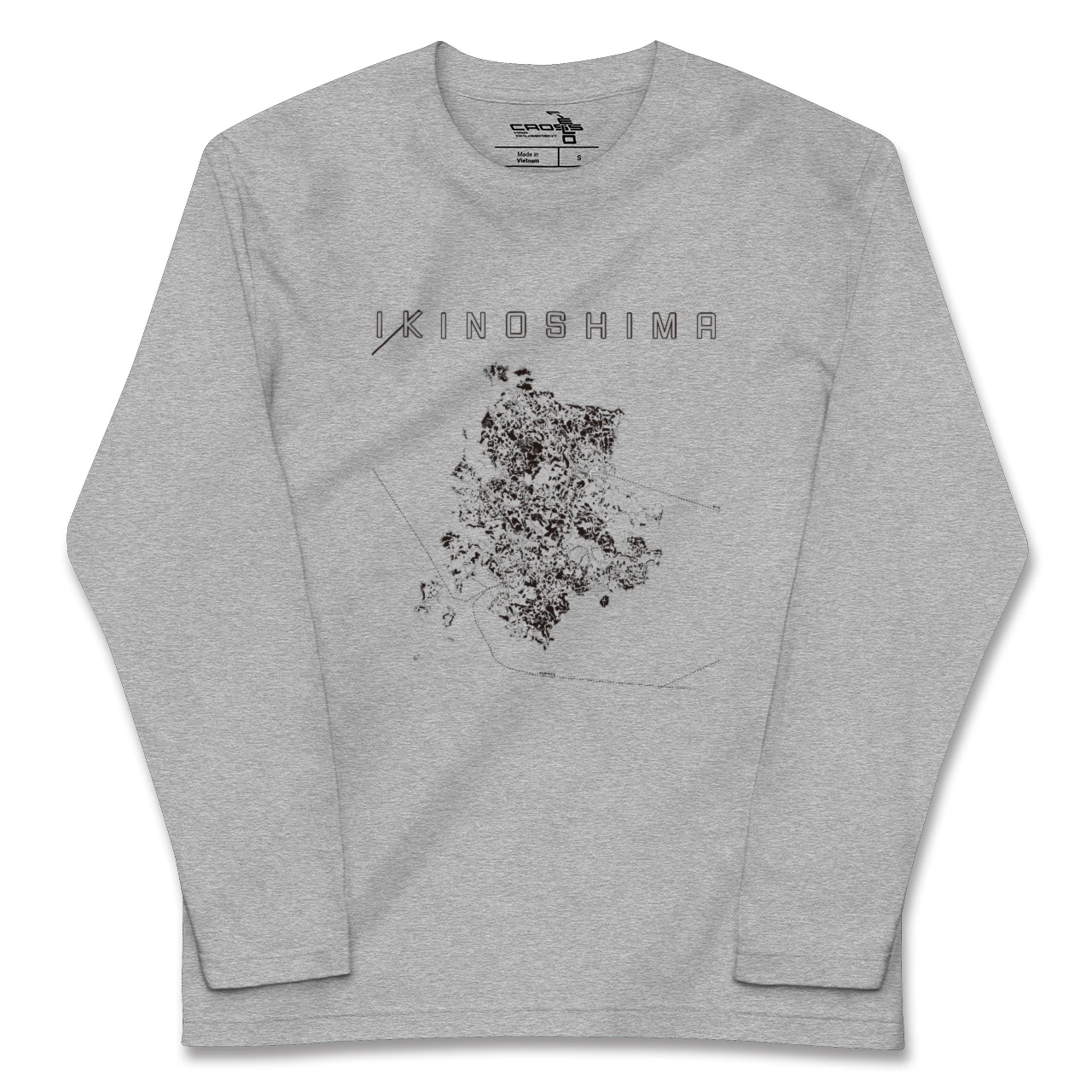 【壱岐島（長崎県）】地図柄ロングスリーブTシャツ