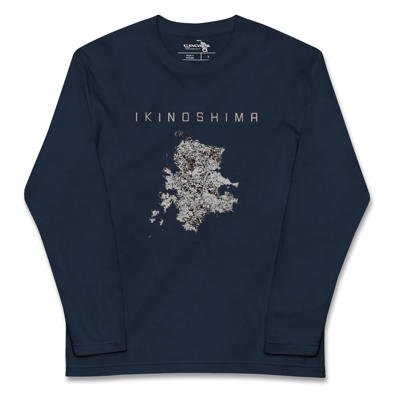 【壱岐島（長崎県）】地図柄ロングスリーブTシャツ