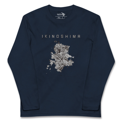 【壱岐島（長崎県）】地図柄ロングスリーブTシャツ