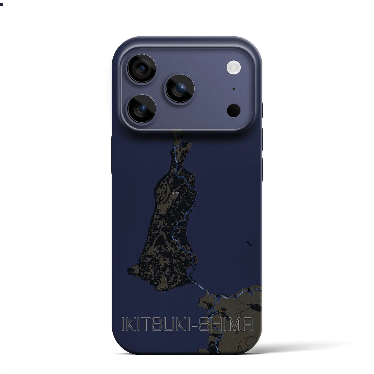 【生月島（長崎県）】地図柄iPhoneケース（バックカバータイプ）