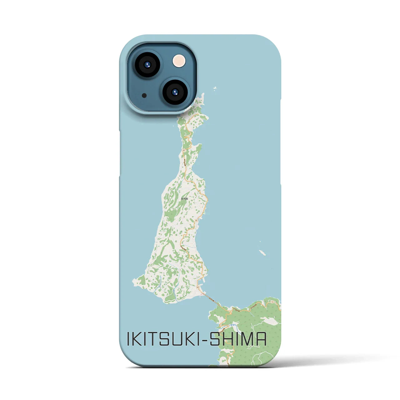 【生月島（長崎県）】地図柄iPhoneケース（バックカバータイプ）