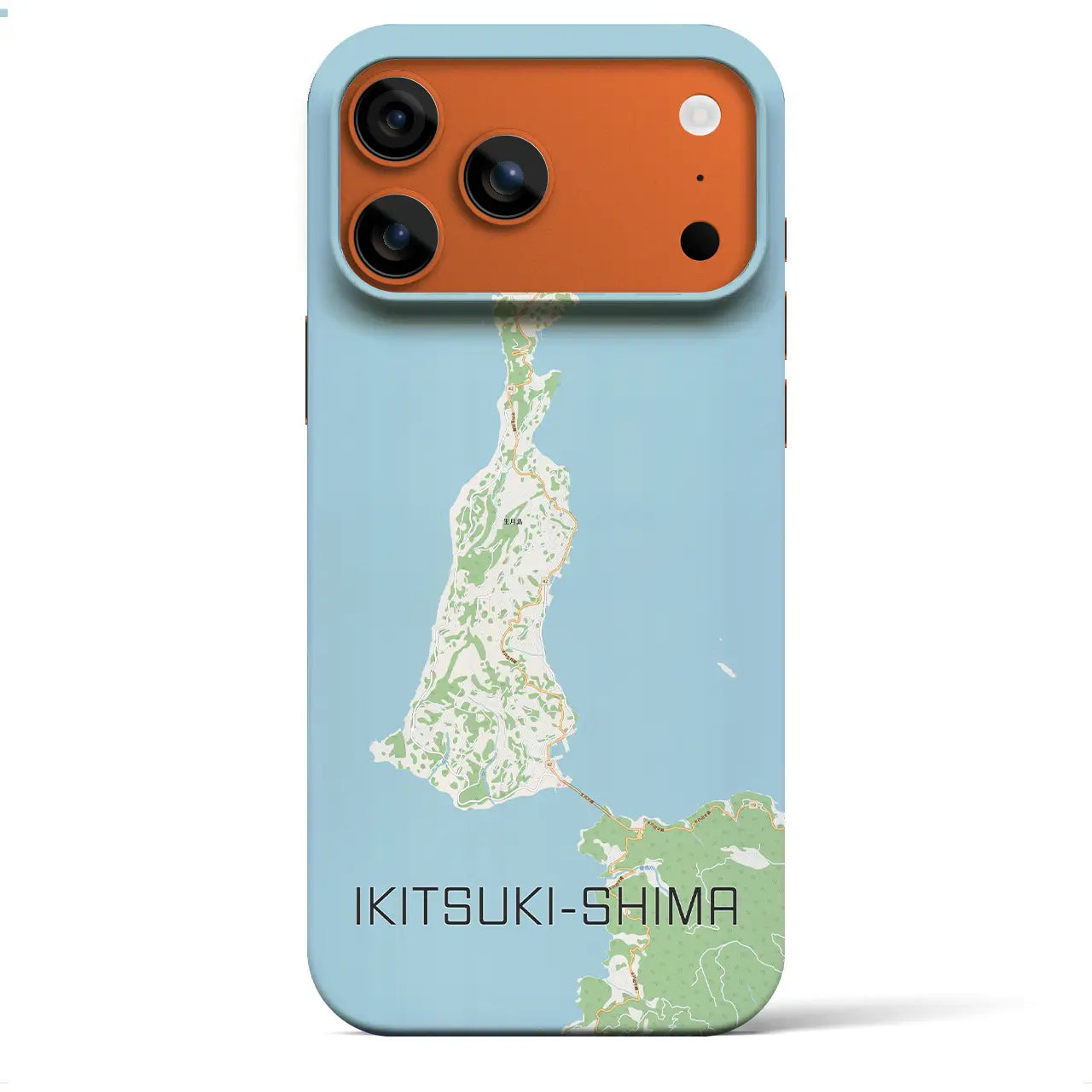 【生月島（長崎県）】地図柄iPhoneケース（バックカバータイプ）