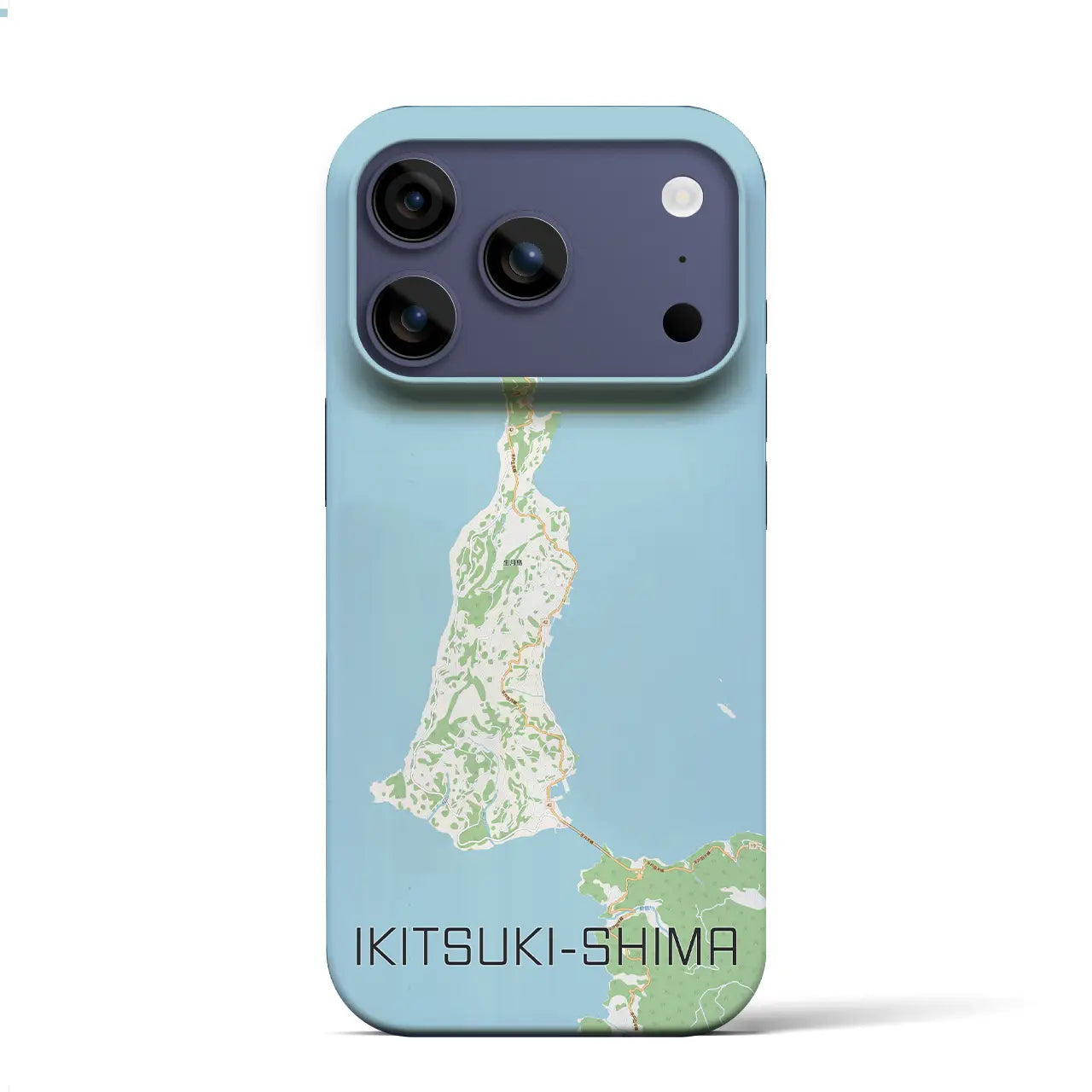 【生月島（長崎県）】地図柄iPhoneケース（バックカバータイプ）