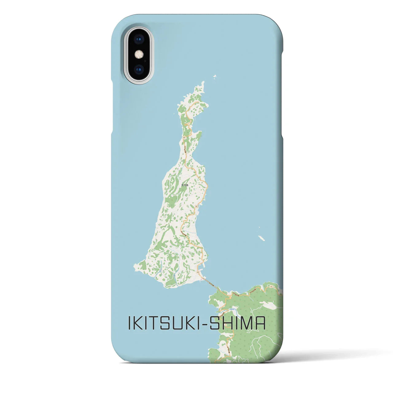 【生月島（長崎県）】地図柄iPhoneケース（バックカバータイプ）