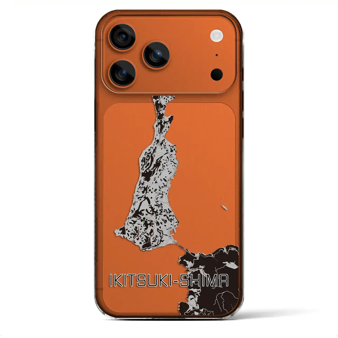 【生月島（長崎県）】地図柄iPhoneケース（クリアタイプ）モノトーン・iPhone 17 Pro Max 用