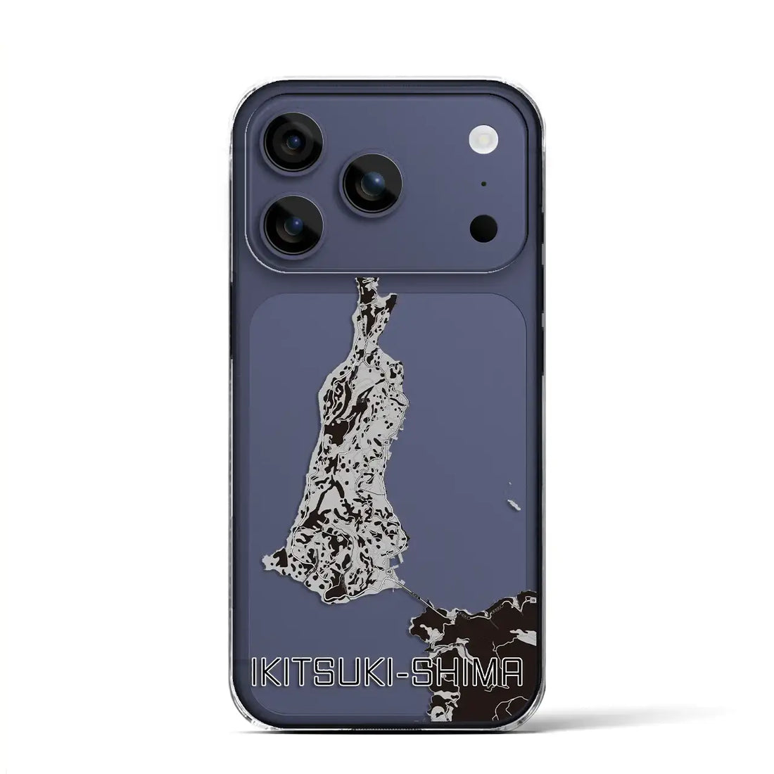 【生月島(長崎県)】地図柄iPhoneケース(クリアタイプ)モノトーン・iPhone 17 Pro Max 用