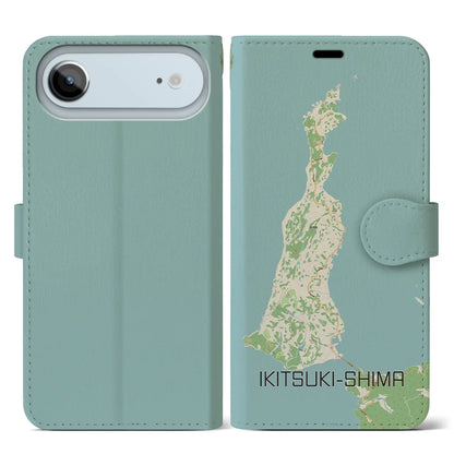 【生月島（長崎県）】地図柄iPhoneケース（手帳タイプ）