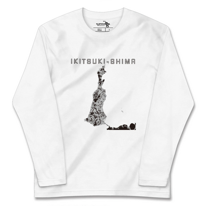 【生月島（長崎県）】地図柄ロングスリーブTシャツ