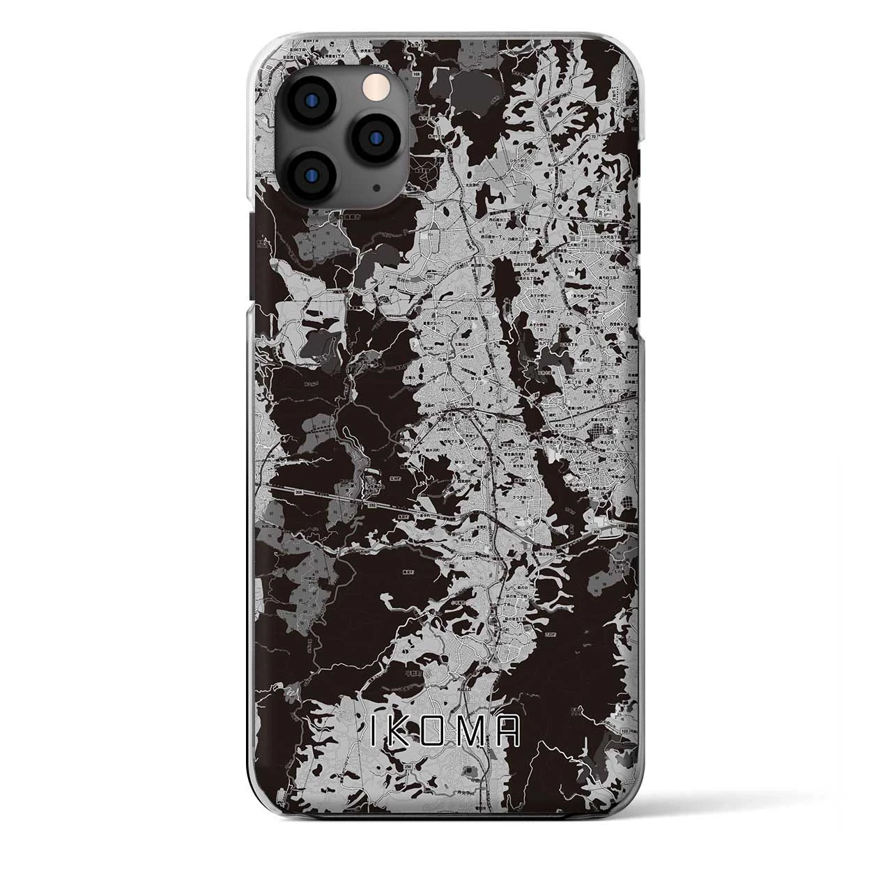 【生駒（奈良県）】地図柄iPhoneケース（クリアタイプ）