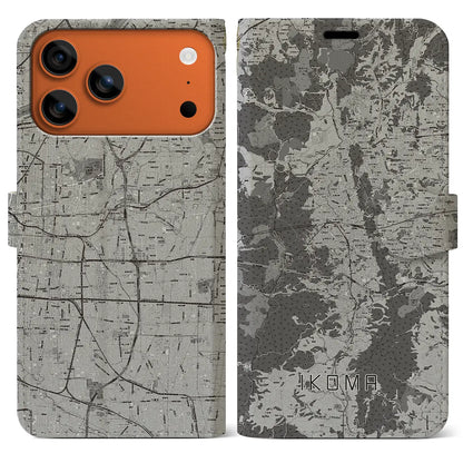 【生駒（奈良県）】地図柄iPhoneケース（手帳タイプ）