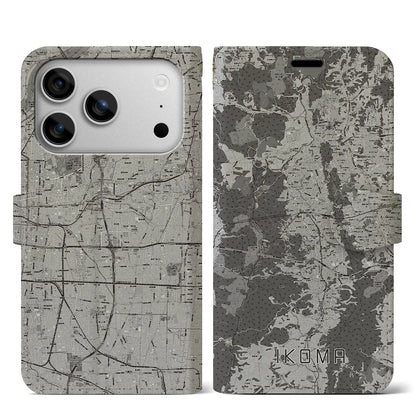 【生駒（奈良県）】地図柄iPhoneケース（手帳タイプ）