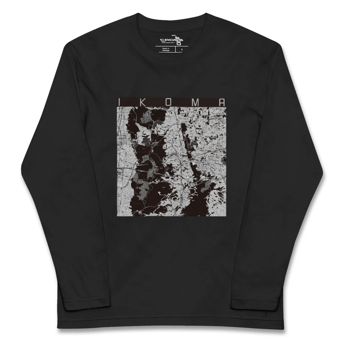 【生駒(奈良県)】地図柄ロングスリーブTシャツ