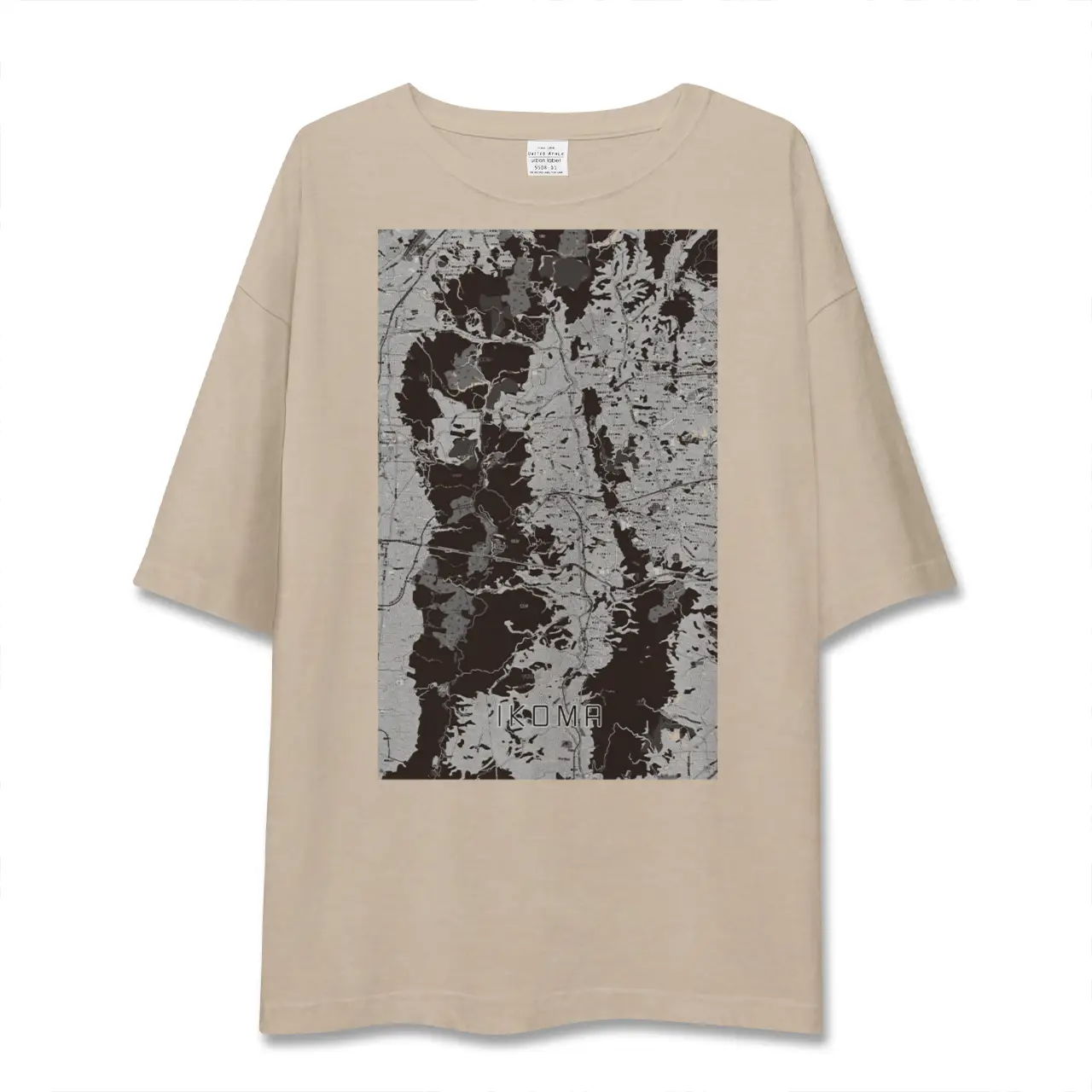 【生駒（奈良県）】地図柄ビッグシルエットTシャツ