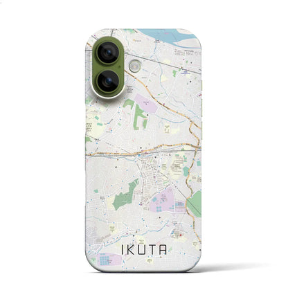 【生田（神奈川県）】地図柄iPhoneケース（バックカバータイプ）