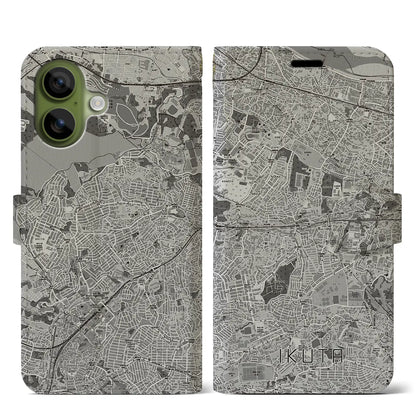 【生田（神奈川県）】地図柄iPhoneケース（手帳タイプ）