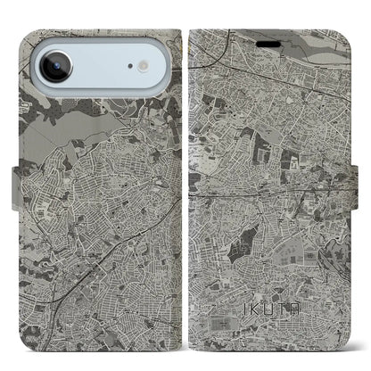 【生田（神奈川県）】地図柄iPhoneケース（手帳タイプ）