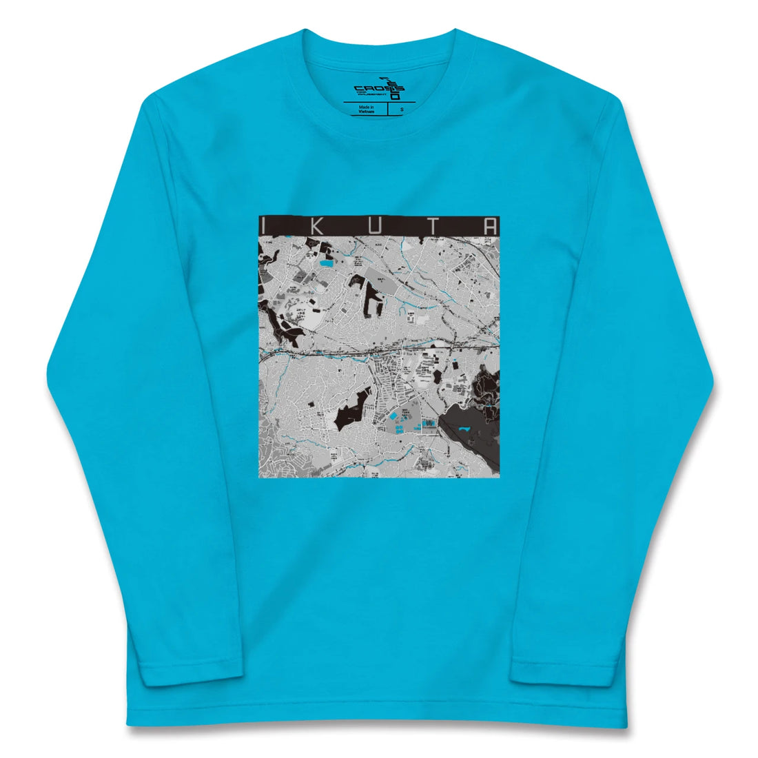【生田(神奈川県)】地図柄ロングスリーブTシャツ