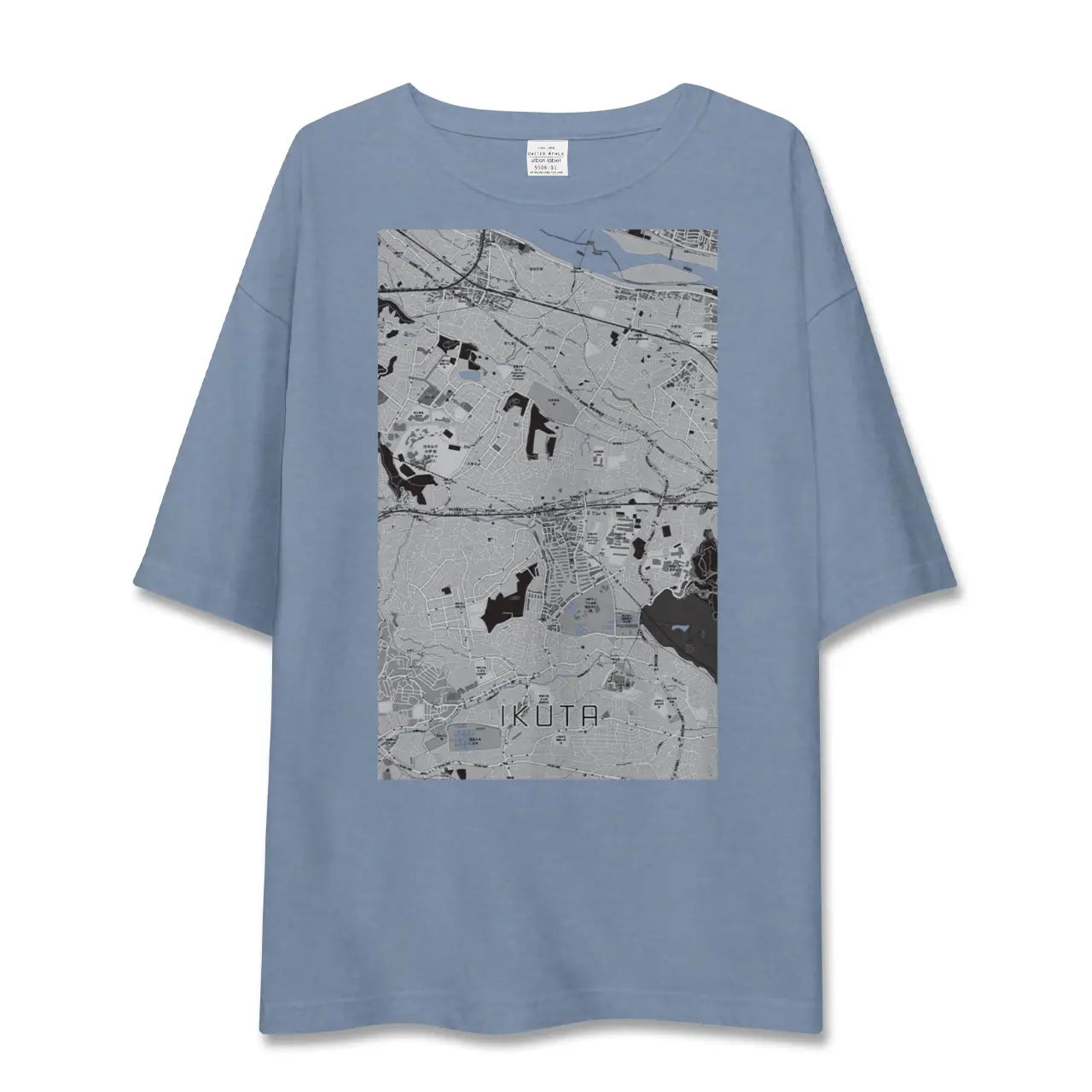 【生田（神奈川県）】地図柄ビッグシルエットTシャツ