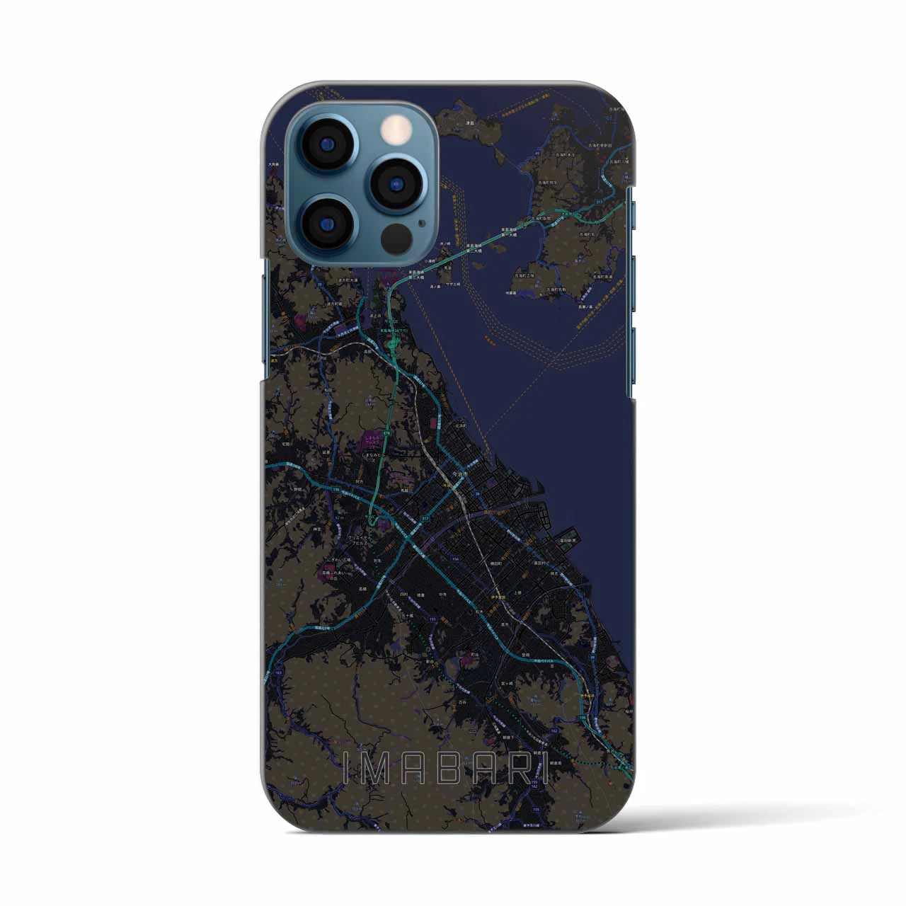 【今治2（愛媛県）】地図柄iPhoneケース（バックカバータイプ）