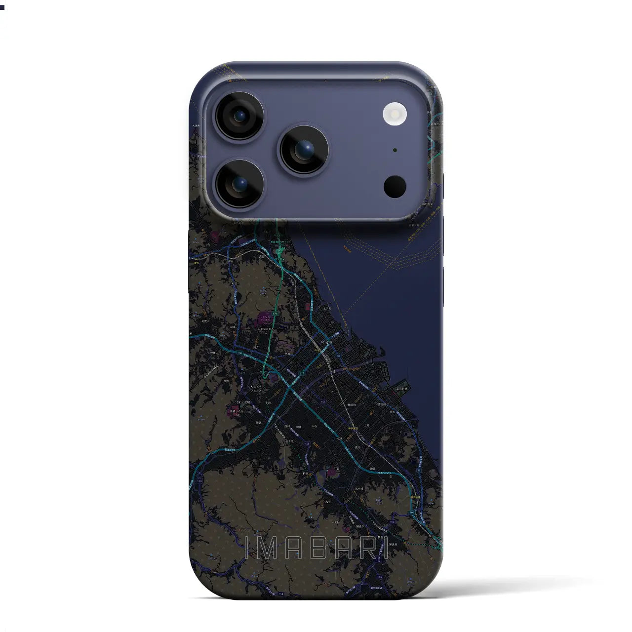 【今治2（愛媛県）】地図柄iPhoneケース（バックカバータイプ）