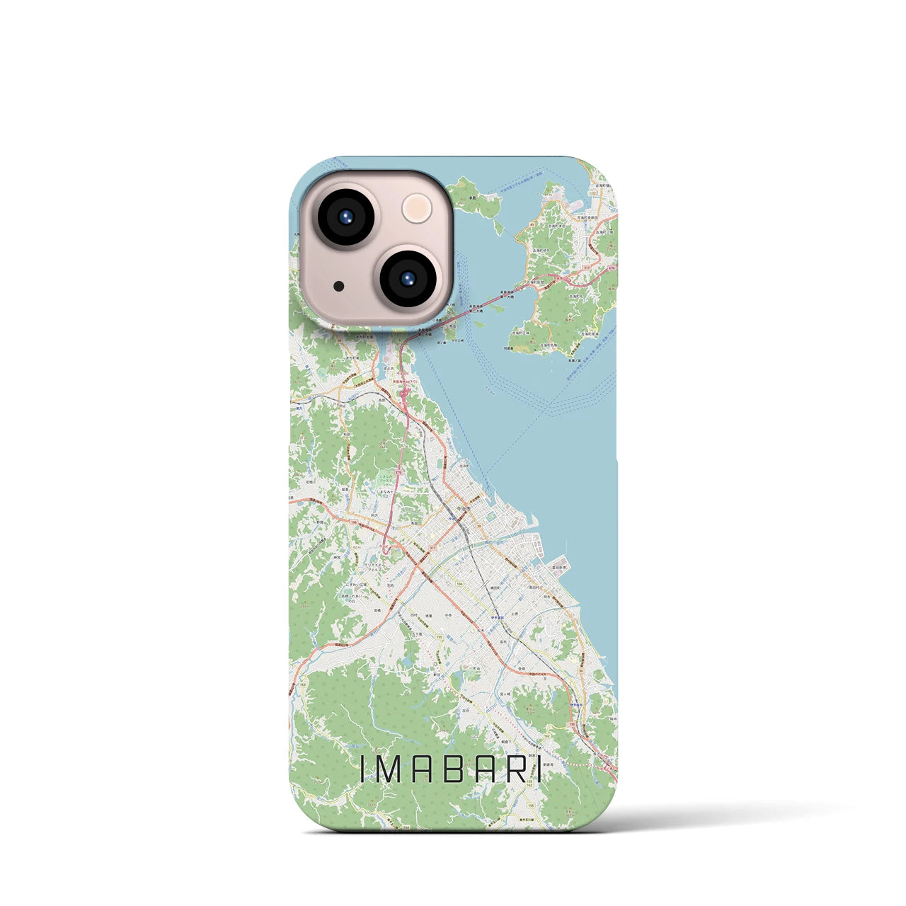 【今治2（愛媛県）】地図柄iPhoneケース（バックカバータイプ）