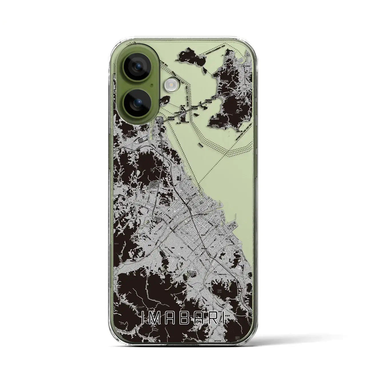 【今治2（愛媛県）】地図柄iPhoneケース（クリアタイプ）