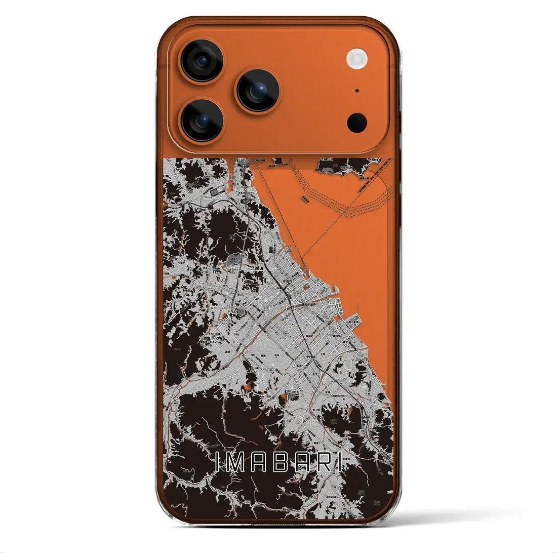 【今治2(愛媛県)】地図柄iPhoneケース(クリアタイプ)モノトーン・iPhone 17 Pro Max 用