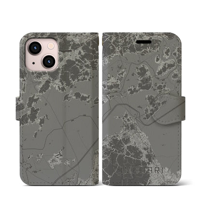 【今治3（愛媛県）】地図柄iPhoneケース（手帳タイプ）