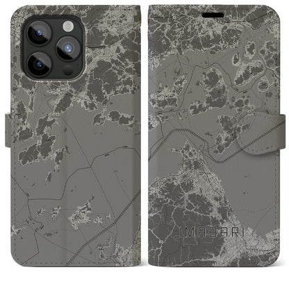 【今治3（愛媛県）】地図柄iPhoneケース（手帳タイプ）