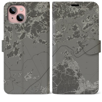 【今治3（愛媛県）】地図柄iPhoneケース（手帳タイプ）