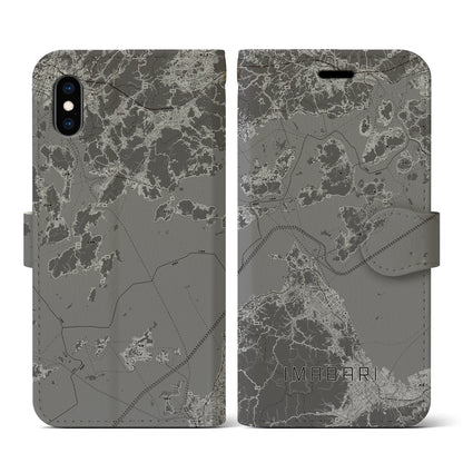 【今治3（愛媛県）】地図柄iPhoneケース（手帳タイプ）