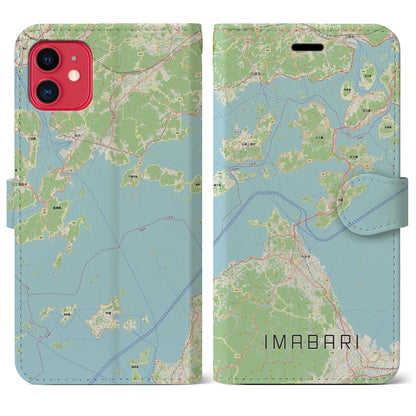 【今治3（愛媛県）】地図柄iPhoneケース（手帳タイプ）