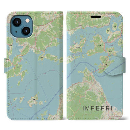 【今治3（愛媛県）】地図柄iPhoneケース（手帳タイプ）