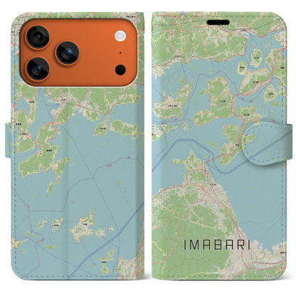 【今治3（愛媛県）】地図柄iPhoneケース（手帳タイプ）