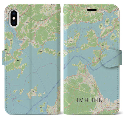 【今治3（愛媛県）】地図柄iPhoneケース（手帳タイプ）