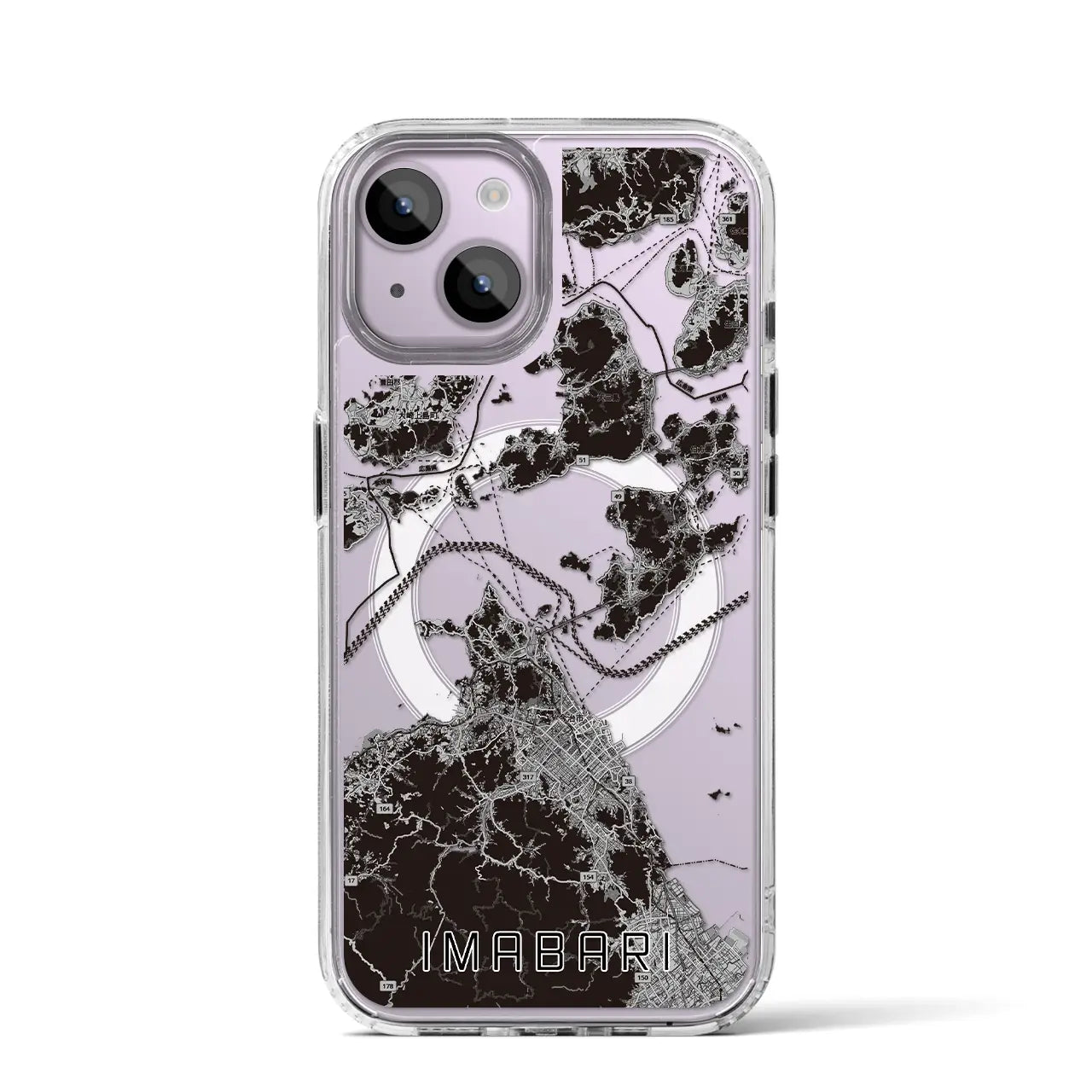 【今治3（愛媛県）】地図柄iPhoneケース（MagSafeタイプ）