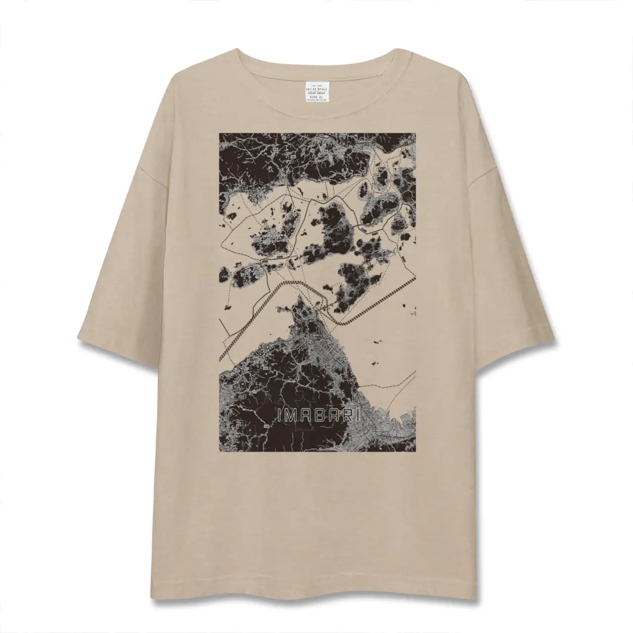 【今治3（愛媛県）】地図柄ビッグシルエットTシャツ
